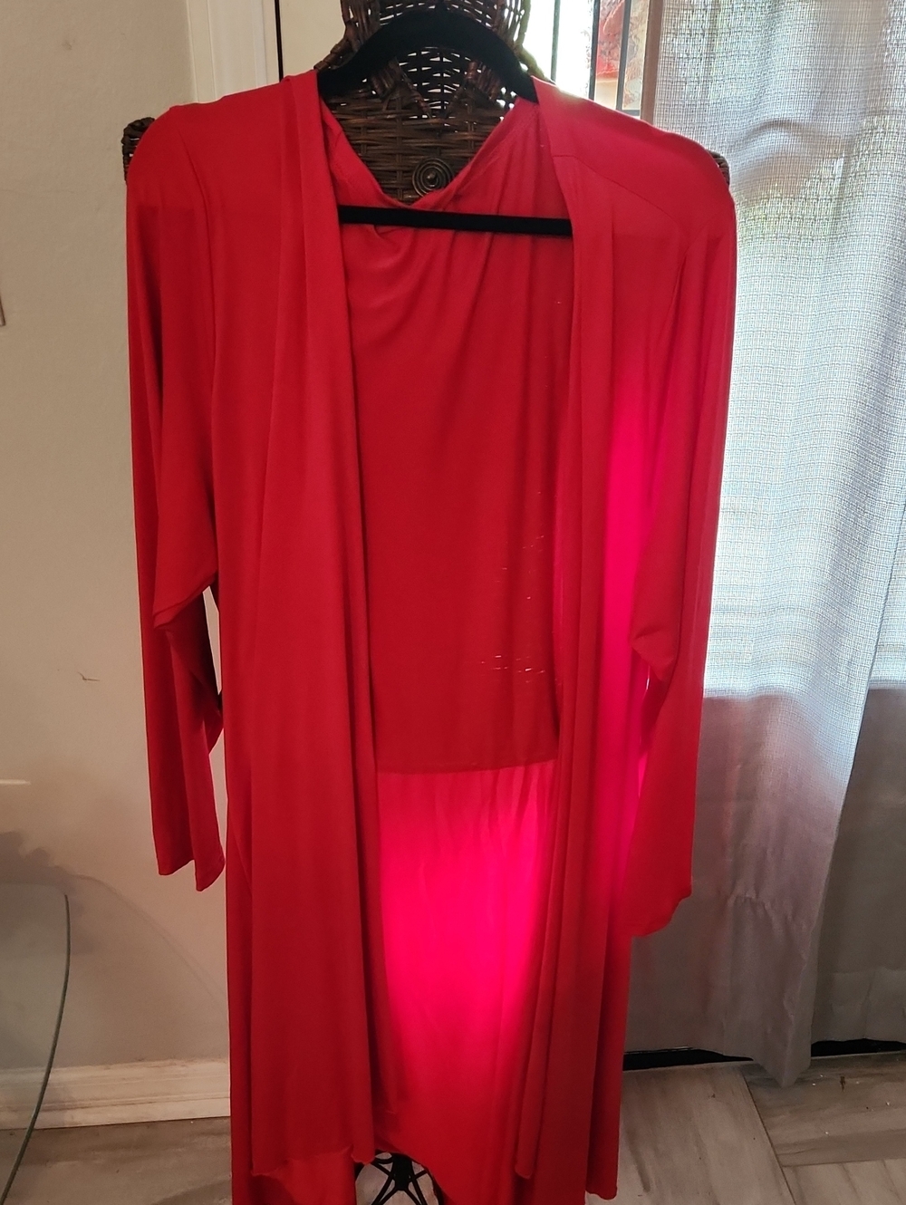 Red Women's Cardigan/Cover-up Brand Unknown